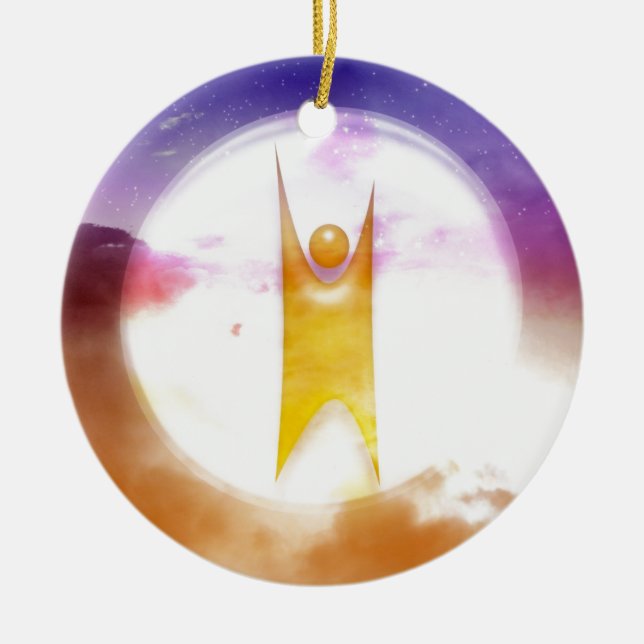 Humanism Symbol Ceramic Ornament (Front)
