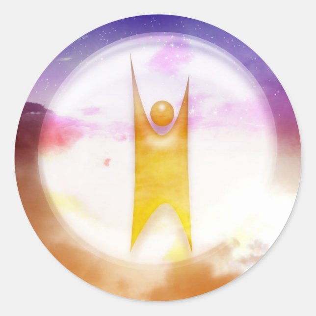 Humanism Symbol Classic Round Sticker (Front)