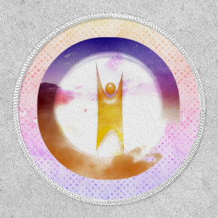 Humanist Happy Human Clouds Iron On Patch