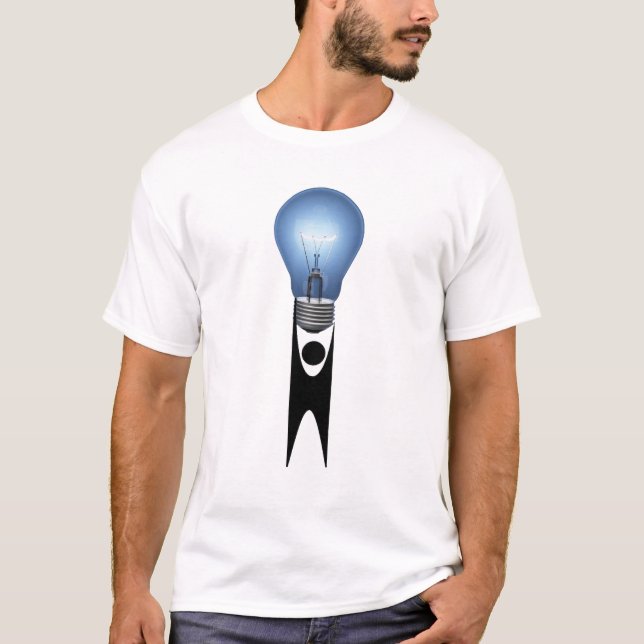 Humanist Holding Light Bulb T-shirt (Front)