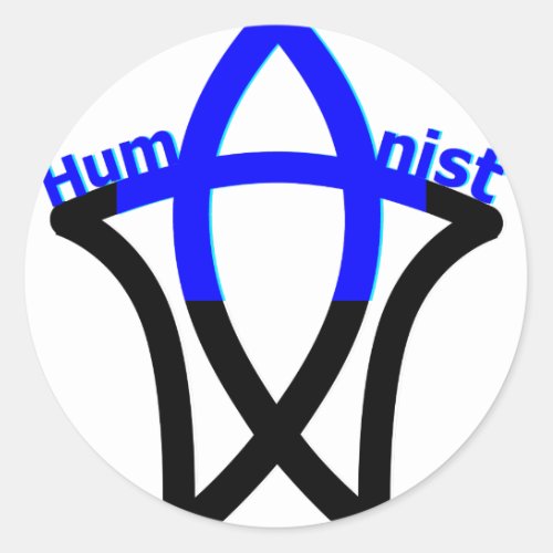 Humanist Symbol Classic Round Sticker