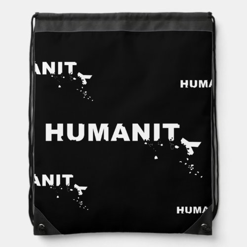 Humanity Crumbling Drawstring Bag