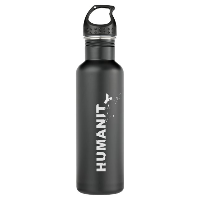 Humanity Crumbling Stainless Steel Water Bottle (Front)