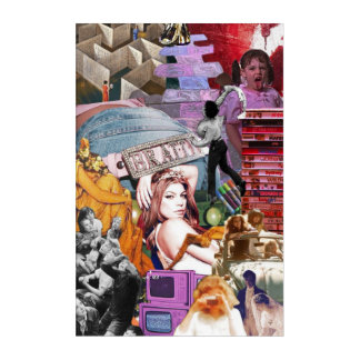 Humanity’s Youth – Retro Feminist Pop Collage Acrylic Print