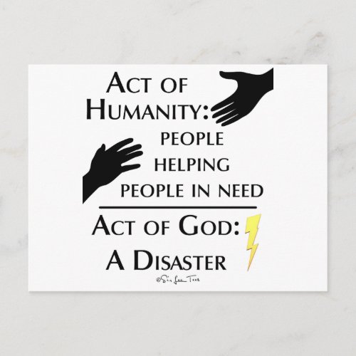 Humanity vs God Postcard