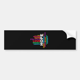 Humanity Word Cloud Bumper Sticker
