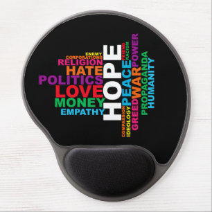 Humanity Word Cloud Gel Mouse Pad