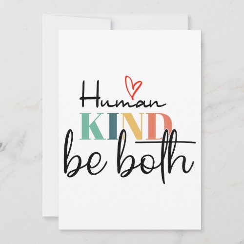 Humankind be both shirt Kindness Shirt Be Kind Holiday Card