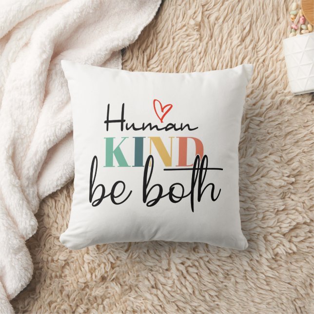 Humankind be both shirt, Kindness Shirt, Be Kind Throw Pillow (Blanket)