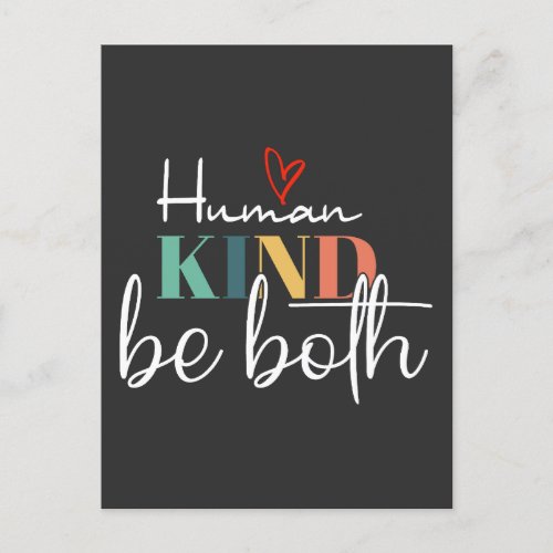 Humankind Be Both Shirt women trendy be kind Postcard