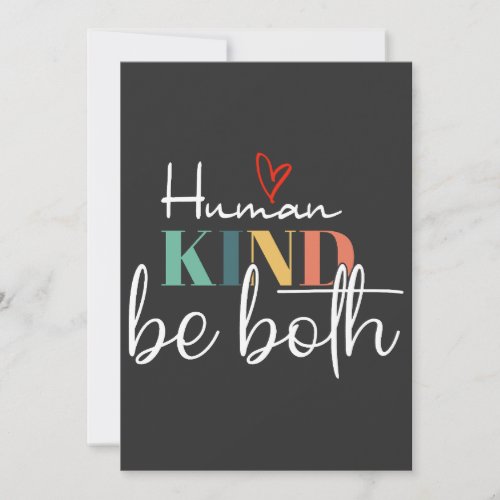 Humankind Be Both Shirt women trendy be kind Thank You Card