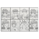 Humanoids in Headdresses  Fabric