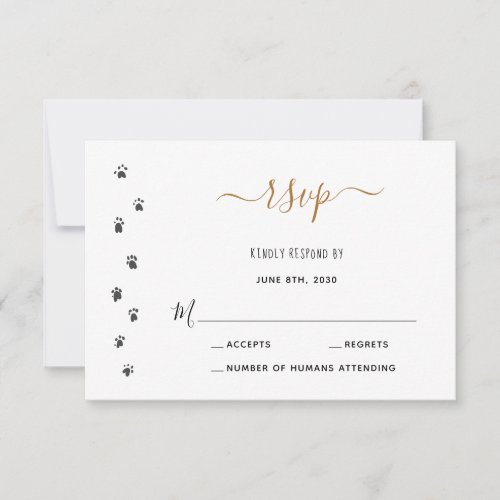 Humans Are Getting Married Custom Pet Wedding RSVP Card