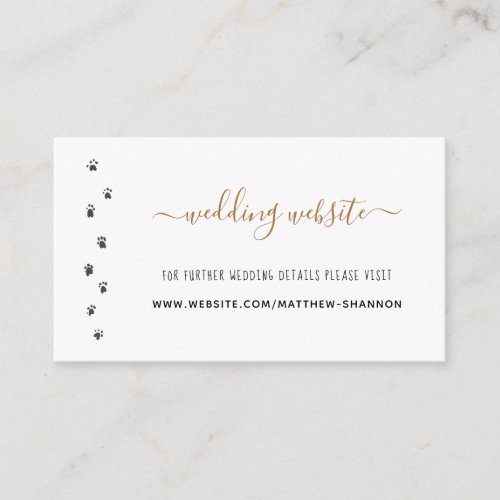 Humans Are Getting Married Pet Wedding Website Enclosure Card