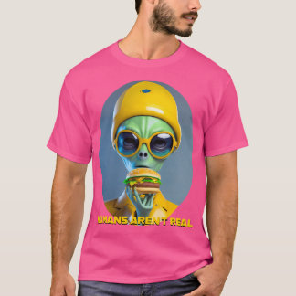 Humans Arent Real Fun Extraterrestrial Colorful De T-Shirt