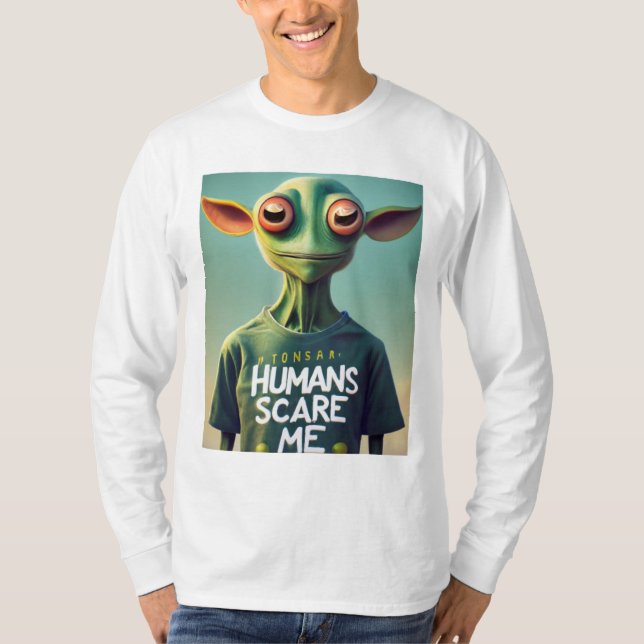 humans scare me T-Shirt (Front)
