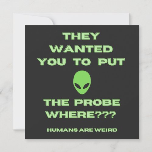 Humans Weird Alien probe Green Jumper Pullover