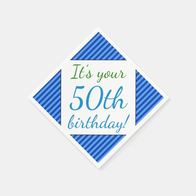 Humble 50th Birthday Paper Napkins (Corner)