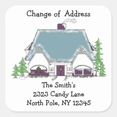 Humble Abode Change of Address Square Sticker