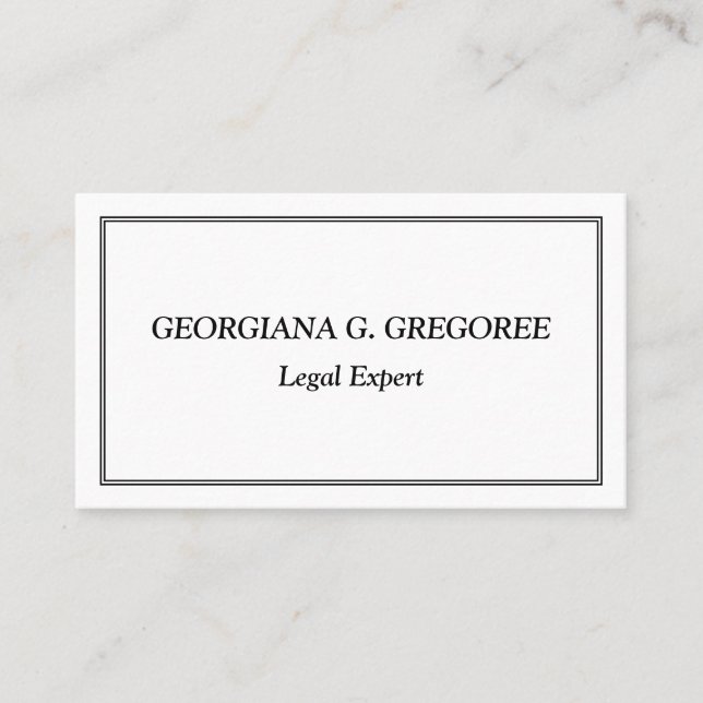 Humble and Dapper Law Professional Business Card (Front)