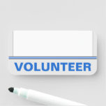 [ Thumbnail: Humble, Basic "Volunteer" Name Tag ]