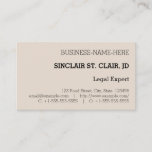 [ Thumbnail: Humble, Conservative Business Card ]