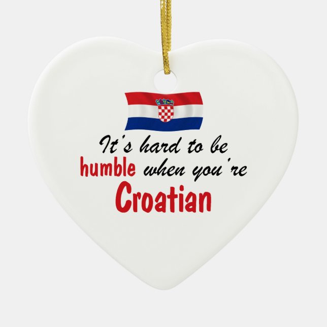 Humble Croatian Ceramic Ornament (Front)
