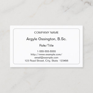 Humble, Dapper, Corporate Business Card