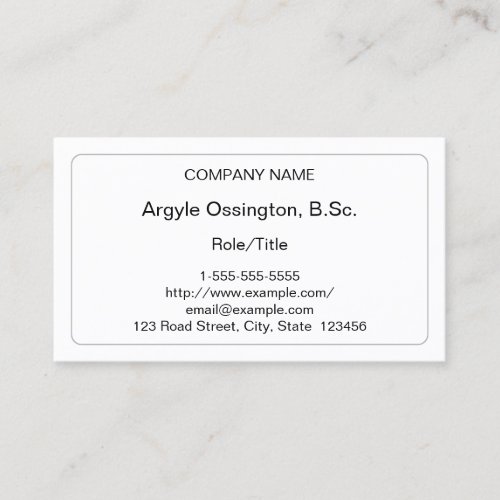 Humble Dapper Corporate Business Card