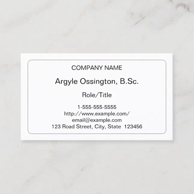 Humble, Dapper, Corporate Business Card Zazzle