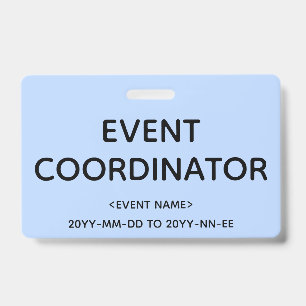 Humble "EVENT COORDINATOR" Badge