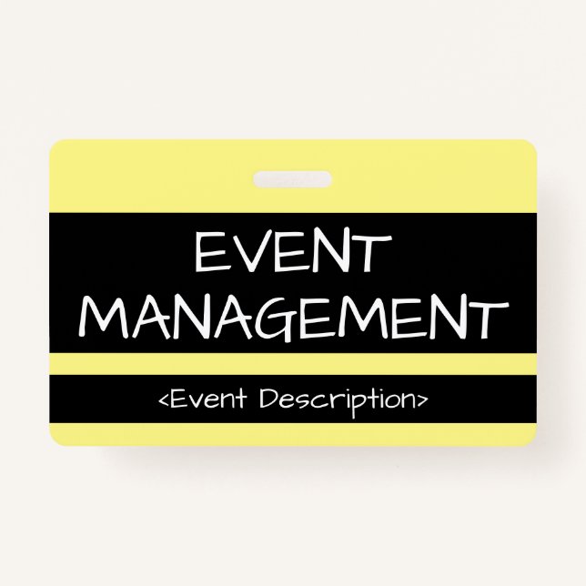 Humble "EVENT MANAGEMENT" Badge (Front)