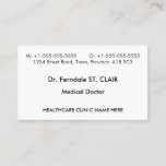 [ Thumbnail: Humble Healthcare Professional Business Card ]