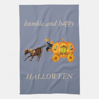 Humble Horse Pumpkin Carriage Halloween towel