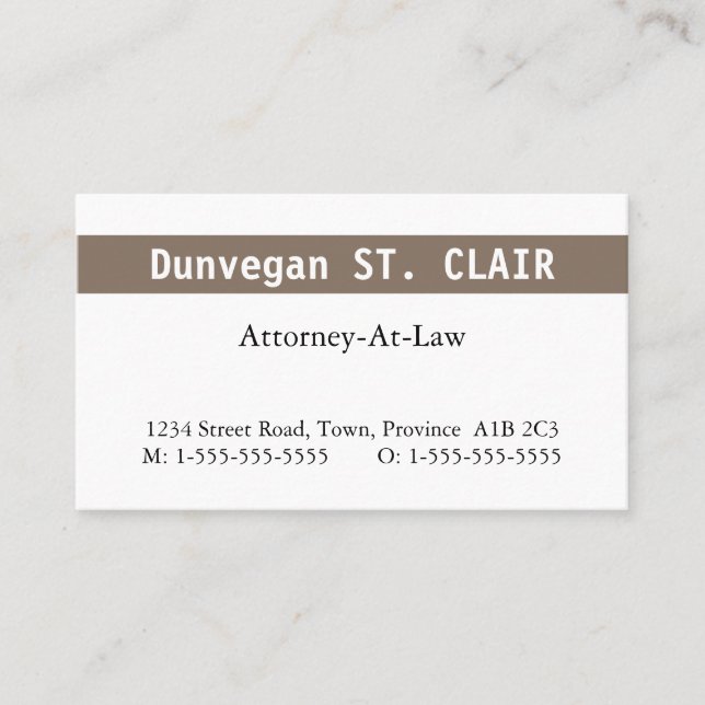 Humble Law Professional Business Card (Front)