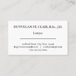 [ Thumbnail: Humble Lawyer Business Card ]