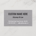 [ Thumbnail: Humble, Legal Professional Business Card ]