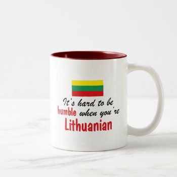 Humble Lithuanian Two-tone Coffee Mug by worldshop at Zazzle