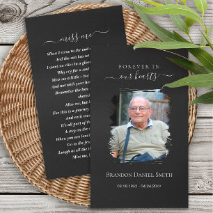 Humble Memorial Prayer Card with Photo
