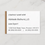 [ Thumbnail: Humble & Minimal Lawyer Business Card ]