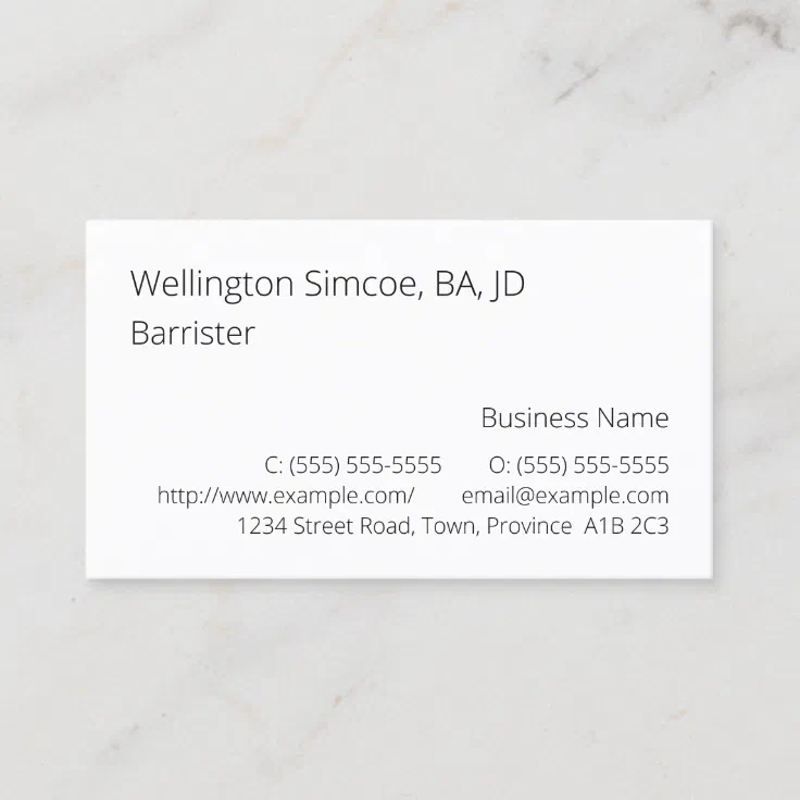 Humble & Minimal Professional Business Card Zazzle