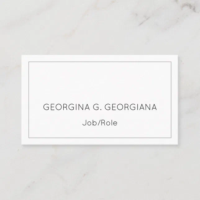 Humble, Minimalist Professional Business Card Zazzle