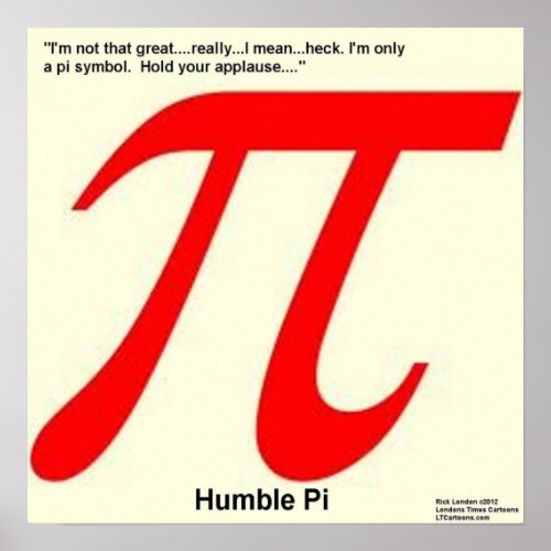 Humble Pi Are Square Funny Poster