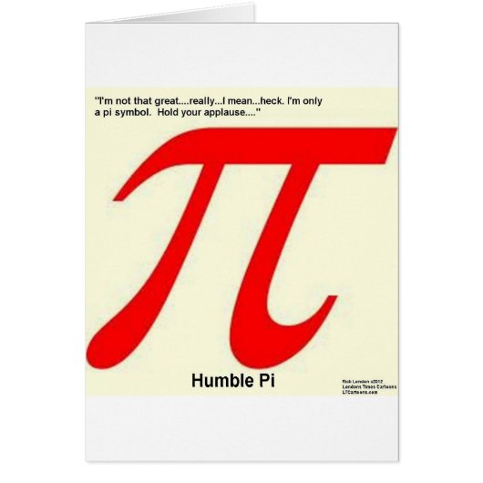 Humble Pi R Square Funny Cards (Front)