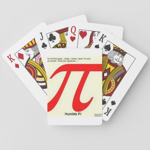 Humble Pi R Square Funny Poker Cards