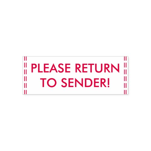 Humble PLEASE RETURN TO SENDER Rubber Stamp