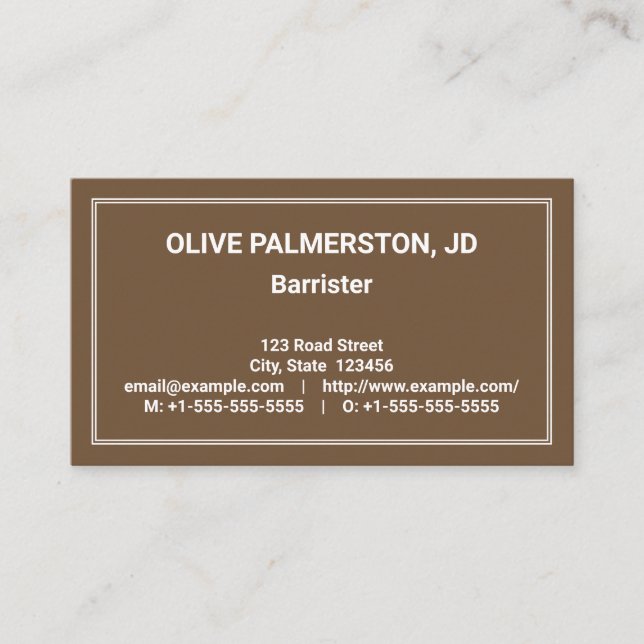 Humble, Professional Attorney Business Card (Front)