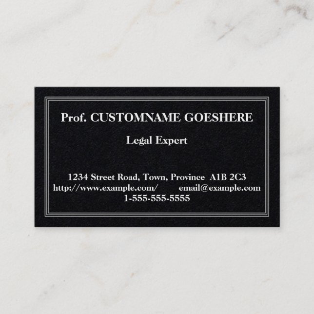 Humble Professional Business Card (Front)