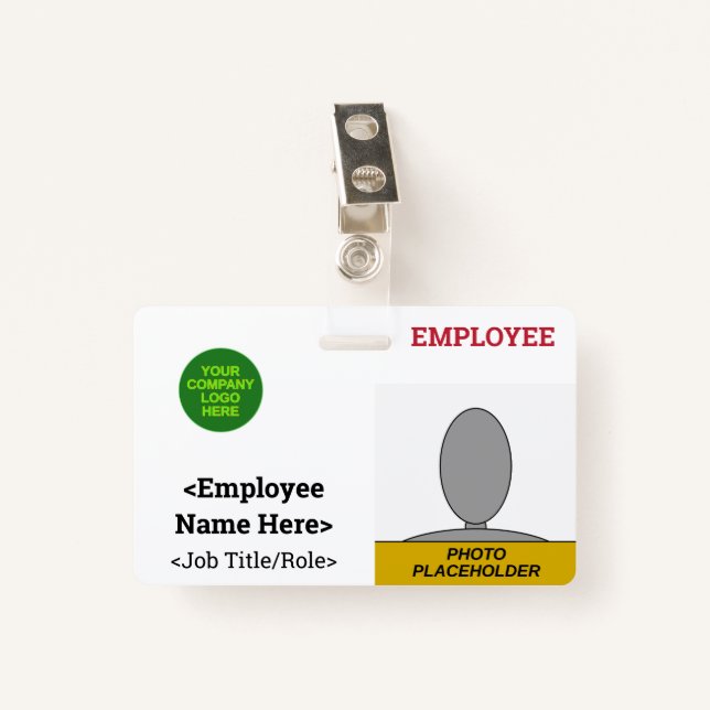 Humble, Respectable Staff Member Identification Badge (Front with Clip)