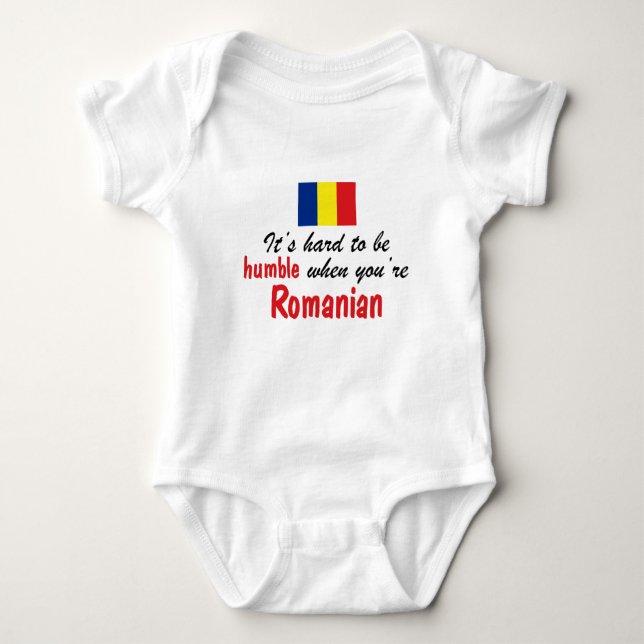 Humble Romanian Baby Bodysuit (Front)